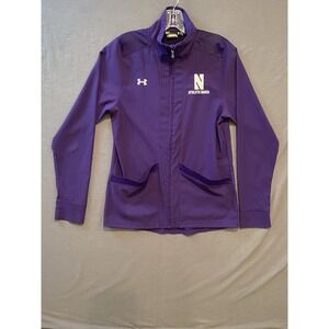 Northwestern Wildcats Jacket Womens S Purple Pre-Game Woven Windbreaker UA